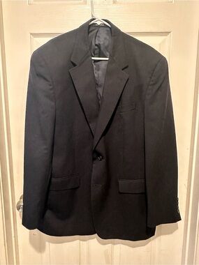 Chaps Men's Black Two-Button Blazer